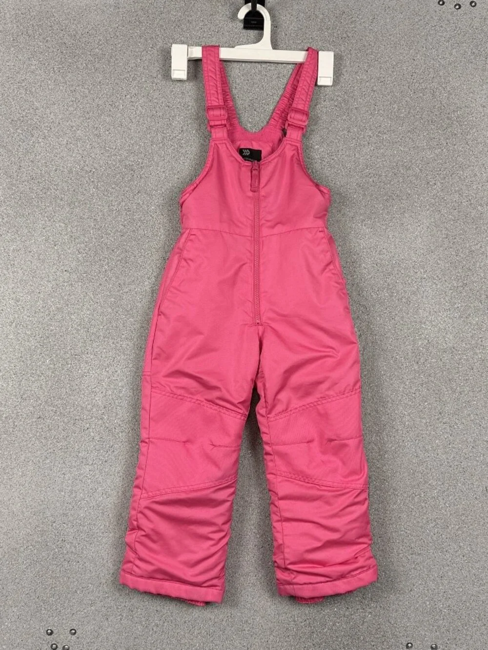 All in Motion Girls Snow Bib Pants XS 4/5 Pink Ski Sledding Winter Insulated